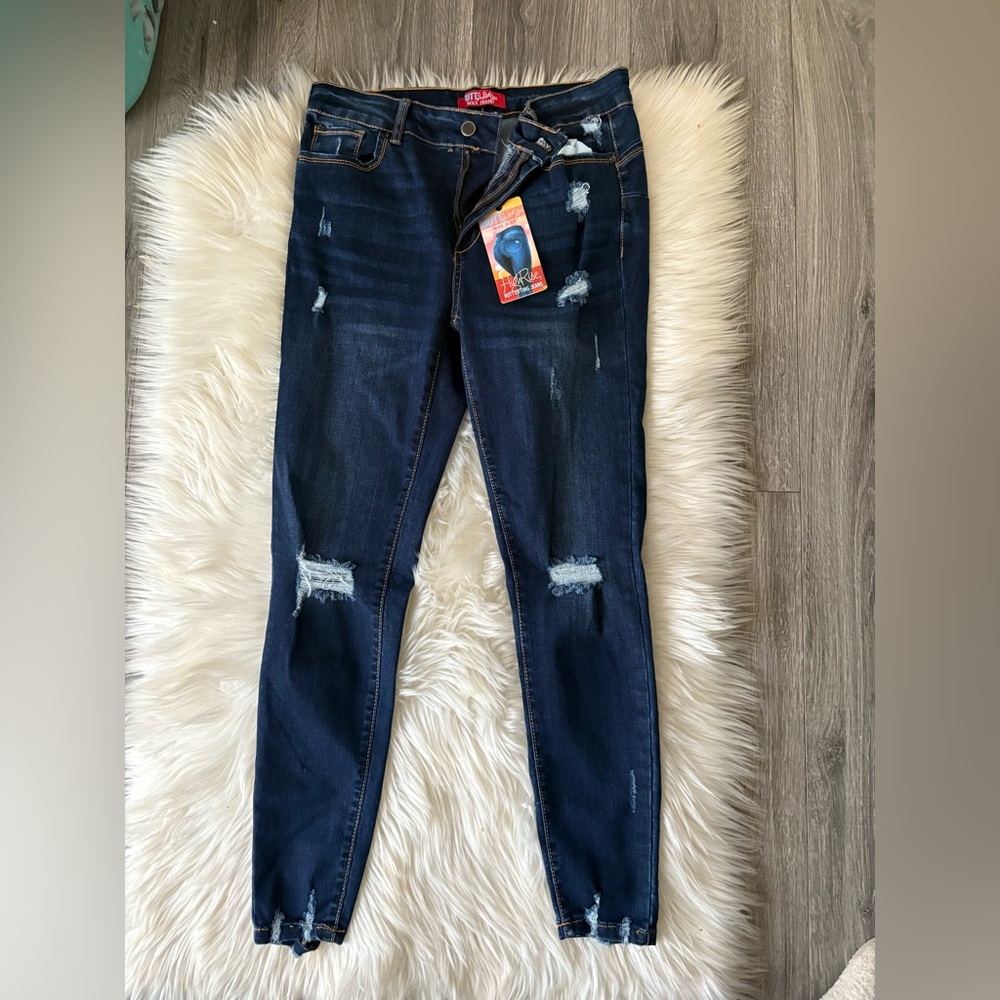 Wax Women's Distressed Blue Jeans